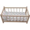 Drevená postieľka pre bábiky + POSTEĽNÁ BIELIZEŇ + MATRAC Drevená postieľka pre bábiky + POSTEĽNÁ BIELIZEŇ + MATRAC