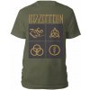 Led Zeppelin Tričko Gold Symbols in Black Square Unisex Green 2XL Led Zeppelin Tričko Gold Symbols in Black Square Unisex Green 2XL