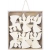 Vianočná dekorácia drevený anjel s hviezdou 3,5 x 5,5 x 1 cm box 12 ks krémová Vianočná dekorácia drevený anjel s hviezdou 3,5 x 5,5 x 1 cm box 12 ks krémová