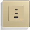 Nástenná zlatá rýchlonabíjacia zásuvka 65 W USB-C PD3.0 / QC3.0 Nástenná zlatá rýchlonabíjacia zásuvka 65 W USB-C PD3.0 / QC3.0
