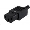 PREMIUMCORD Konektor napájecí 230V na kabel (samice, IEC C13) PREMIUMCORD Konektor napájecí 230V na kabel (samice, IEC C13)