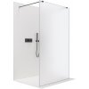 CERANO - Sprchová zástena Walk-in Onyx Duo Ľ/P - 8 mm - hranatá vzpera - čierna matná, mliečne sklo - 80x200 cm CERANO - Sprchová zástena Walk-in Onyx Duo Ľ/P - 8 mm - hranatá vzpera - čierna matná, mliečne sklo - 80x200 cm