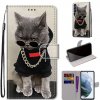 Knižkové puzdro Trendy Cross case Cool mačka – Samsung Galaxy S21 FE Knižkové puzdro Trendy Cross case Cool mačka – Samsung Galaxy S21 FE
