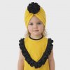 Dievčenský set turban so šatkou horčicová 3-5 rokov Dievčenský set turban so šatkou horčicová 3-5 rokov