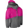 Unuo dětská softshellová bunda Street s bambusovým úpletem Šedá Fuchsiová