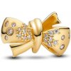 Pandora Pozlátená korálka Trblietavá mašlička Shine Moments 763442C01 Pandora Pozlátená korálka Trblietavá mašlička Shine Moments 763442C01