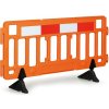 Mobilná plastová zábrana, oranžová s reflexnými prvkami, dĺžka 1900 mm Mobilná plastová zábrana, oranžová s reflexnými prvkami, dĺžka 1900 mm