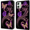 Peňaženkové 3D puzdro na Moto G54 5G / G54 5G Power Edition - Fialový Motýľ Peňaženkové 3D puzdro na Moto G54 5G / G54 5G Power Edition - Fialový Motýľ