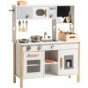 Detská drevená kuchynka biela interaktívna + príslušenstvo - Vianočný darček Detská drevená kuchynka biela interaktívna + príslušenstvo - Vianočný darček