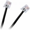 Cabletech TEL0033A-2 telefónny, 6P4C konektor - 6P4C konektor, 2m, černý