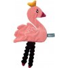 Hencz Toys roztomilý maznáčik/šustík Labuť velvet ružová