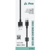 iPEAX textilní kabel USB-A / USB-C 1,5 m, USB 2.0, černý 90010108 iPEAX textilní kabel USB-A / USB-C 1,5 m, USB 2.0, černý 90010108