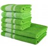 Sada 6 kusov bavlnených osušiek a uterákov Ates zelená EMI Sada 6 kusov bavlnených osušiek a uterákov Ates zelená EMI