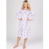 EVONA a.s. Dámska nočná košeľa P KASANDRA fialový kvietok - P KASANDRA FIALOVÁ KYTKA XXL EVONA a.s. Dámska nočná košeľa P KASANDRA fialový kvietok - P KASANDRA FIALOVÁ KYTKA XXL