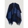 PONČO GANT WOOL MONOGRAM PONCHO EVENING BLUE PONČO GANT WOOL MONOGRAM PONCHO EVENING BLUE