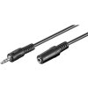 Kábel 3,5mm stereo jack M/F 2m, čierny Kábel 3,5mm stereo jack M/F 2m, čierny