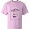 Oversized tričko s potlačou Lila Oversized tričko s potlačou Lila