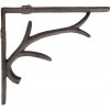 Hnedá nástenná liatinová policová konzola - 5*25*21 cm - Clayre & Eef