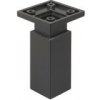 Nábytková nožička FP003, 33x33mm, čierna matná 80mm Nábytková nožička FP003, 33x33mm, čierna matná 80mm