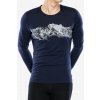 Pánska mikina Icebreaker Merino 200 Oasis LS Crewe Remarkables - midnight navy Pánska mikina Icebreaker Merino 200 Oasis LS Crewe Remarkables - midnight navy