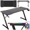 Herný stôl s LED osvetlením SHADOW GAMER 2.0 140 cm elektrický, čierny Herný stôl s LED osvetlením SHADOW GAMER 2.0 140 cm elektrický, čierny