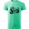 Športová motorka - Klasické pánske tričko vyššej gramáže - M ( Mätová ) Športová motorka - Klasické pánske tričko vyššej gramáže - M ( Mätová )