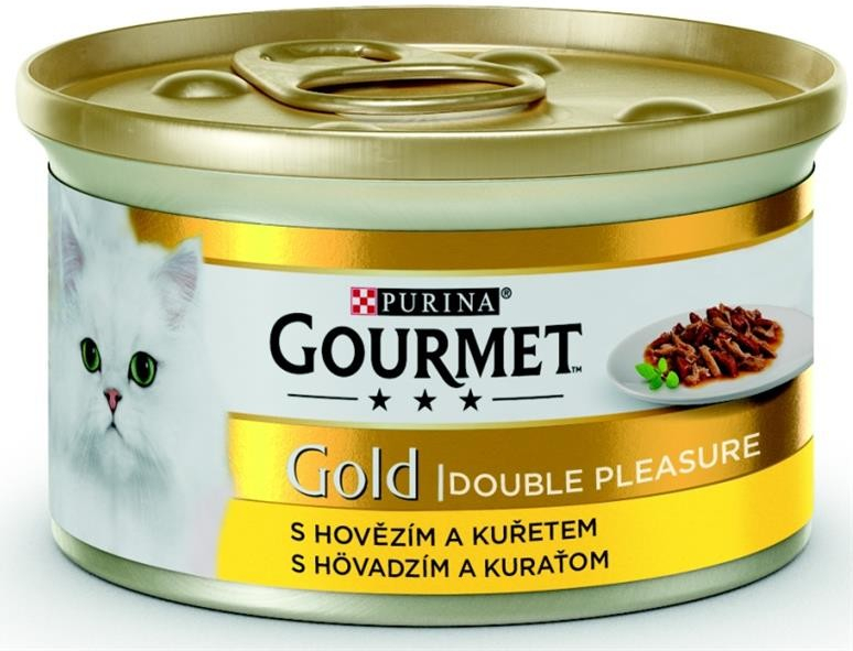Gourmet Gold kousky hovädzie & kura 85 g