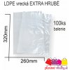 LDPE vrecká 65µm EXTRA HRUBÉ 100ks v balení Rozmer a hrúbka materiálu: 260 x 320 mm 65MY cena za 100ks balenie LDPE vrecká 65µm EXTRA HRUBÉ 100ks v balení Rozmer a hrúbka materiálu: 260 x 320 mm 65MY cena za 100ks balenie