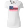 USA vlajka - Dámske tričko z organickej bavlny Origin (GOTS) - L ( Biela ) USA vlajka - Dámske tričko z organickej bavlny Origin (GOTS) - L ( Biela )