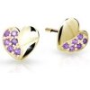 Cutie Jewellery Detské náušnice zo žltého zlata C2160-30-X-1 fialová Cutie Jewellery Detské náušnice zo žltého zlata C2160-30-X-1 fialová