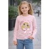 Fashionkids Dievčenské tričko s potlačou a mašličkou – sivé Farba: Ružová, Veľkosť: 116 Fashionkids Dievčenské tričko s potlačou a mašličkou – sivé Farba: Ružová, Veľkosť: 116