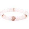 BudNej minerálny náramok magické srdce z ruženínu MN1118