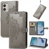 Peňaženkové kožené puzdro Mandala Flower na Motorola Moto G13 / G23 / G53 5G - Šedá Peňaženkové kožené puzdro Mandala Flower na Motorola Moto G13 / G23 / G53 5G - Šedá