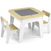 Drevená súprava nábytku Olaf Stolík + 2 stoličky s doskou na kocky Milly Mally Drevená súprava nábytku Olaf Stolík + 2 stoličky s doskou na kocky Milly Mally