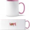 TTH Dvojfarebný Hrnček - Dizajn s témou Pes a Láska - Biela / Anitcká Ružová - Standard - Darčeky PrintEQ - 250ml TTH Dvojfarebný Hrnček - Dizajn s témou Pes a Láska - Biela / Anitcká Ružová - Standard - Darčeky PrintEQ - 250ml