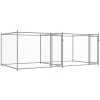 Shumee Klec pro psy s dvířky šedá 400 x 200 x 150 cm Shumee Klec pro psy s dvířky šedá 400 x 200 x 150 cm