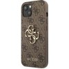 Guess case for iPhone 13 Pro / 13 6,1'' GUHCP13L4GMGBR brown hard case 4G Big Metal Logo