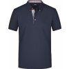 Pánska polo košeľa Button-down kockovaný kontrast 100% česaná bavlna James Nicholson, Veľkosť M, Farba Tmavo modrá Navy II Pánska polo košeľa Button-down kockovaný kontrast 100% česaná bavlna James Nicholson, Veľkosť M, Farba Tmavo modrá Navy II