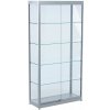 Sklenená produktová vitrína Manutan Expert, 200 x 100 x 40 cm, strieborná Sklenená produktová vitrína Manutan Expert, 200 x 100 x 40 cm, strieborná