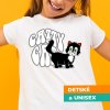 Tričko s potlačou Catty cat Detský / Unisex Biela 146 cm/10 rokov Tričko s potlačou Catty cat Detský / Unisex Biela 146 cm/10 rokov