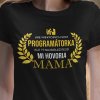 Tričko s potlačou MAMA PROGRAMÁTORKA Dámsky Čierna XL Tričko s potlačou MAMA PROGRAMÁTORKA Dámsky Čierna XL