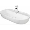 DURAVIT Luv oválna umývadlová misa s otvorom, bez prepadu, 800 x 400 mm, biela, 0380800000 DURAVIT Luv oválna umývadlová misa s otvorom, bez prepadu, 800 x 400 mm, biela, 0380800000