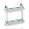 BEMETA OMEGA dvojitá sklenená polička s hrazdou 400 x 400 x 120 mm chróm 104202122 BEMETA OMEGA dvojitá sklenená polička s hrazdou 400 x 400 x 120 mm chróm 104202122