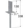 Domax PSW 70 Pätka stĺpiku zapustená 71x130x71x8mm