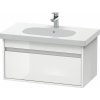 DURAVIT Ketho závesná skrinka pod umývadlo, 1 zásuvka, 800 x 455 x 410 mm, biela vysoký lesk, KT666702222 DURAVIT Ketho závesná skrinka pod umývadlo, 1 zásuvka, 800 x 455 x 410 mm, biela vysoký lesk, KT666702222