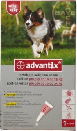 Advantix spot-on 10-25 kg 1 x 2,5 ml