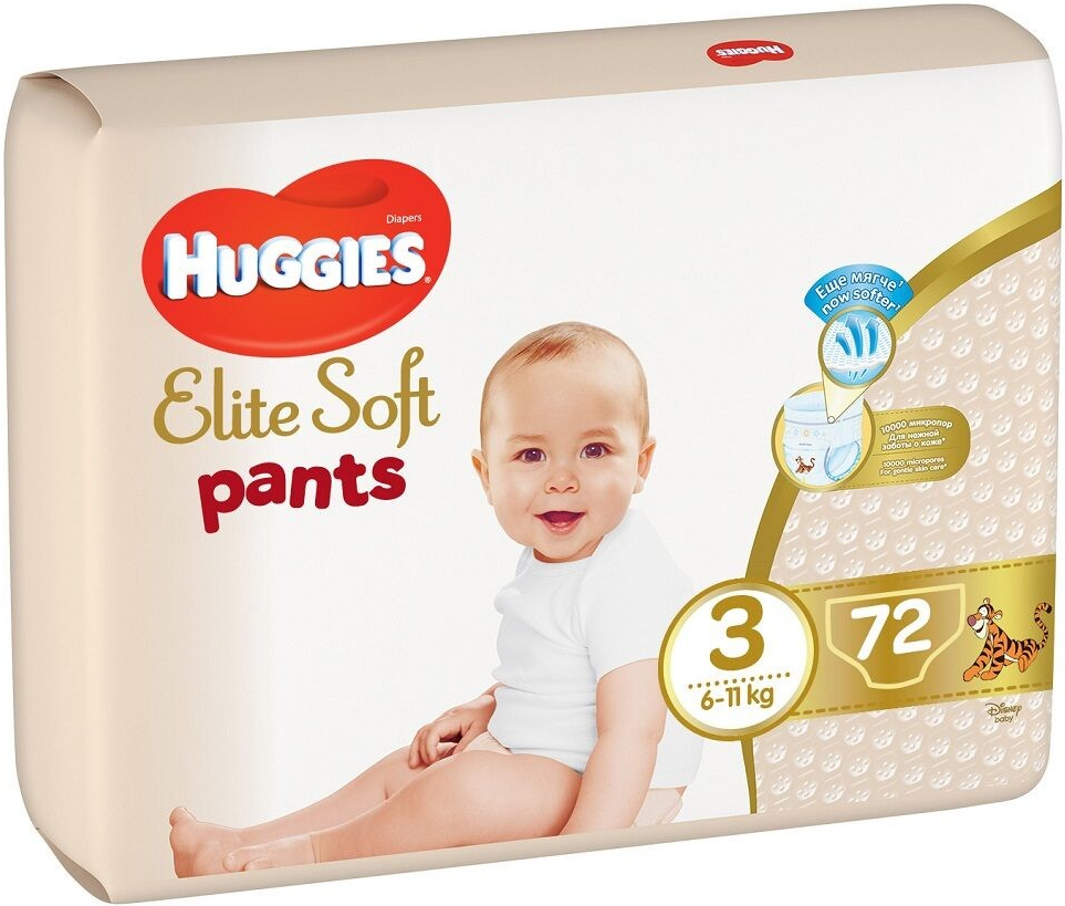 HUGGIES Elite Soft Pants 3 72 ks