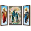 Triptych: Panna Mária Zázračná medaila, s modrým pozadím - N55 Triptych: Panna Mária Zázračná medaila, s modrým pozadím - N55