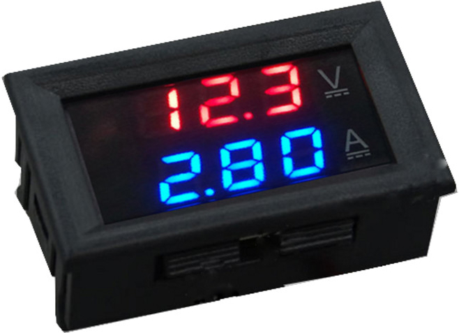 LaskaKit_cz Panelový digitální voltmetr + ampérmetr 100V 10A DC