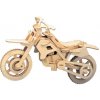 Woodcraft Drevené 3D puzzle Motorka terénna Woodcraft Drevené 3D puzzle Motorka terénna